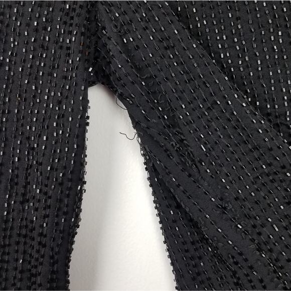 Ralph Ralph Lauren | Beaded Black Long Sleeve Top Sparkly - Picture 6 of 7